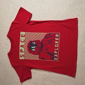 Carters Red Space Boys Size 10 Shirt Sleeve T Shirt